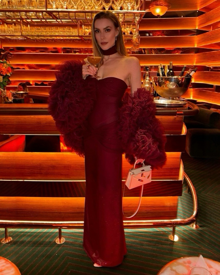Mirror Palais Starlite Dress in Burgundy