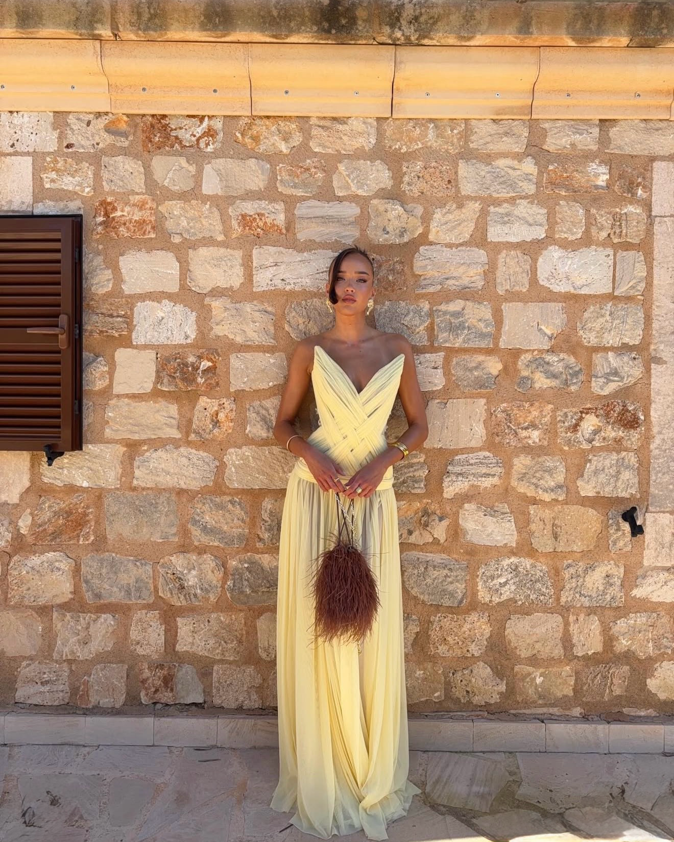 OXA Couture Aurelia gown in Yellow