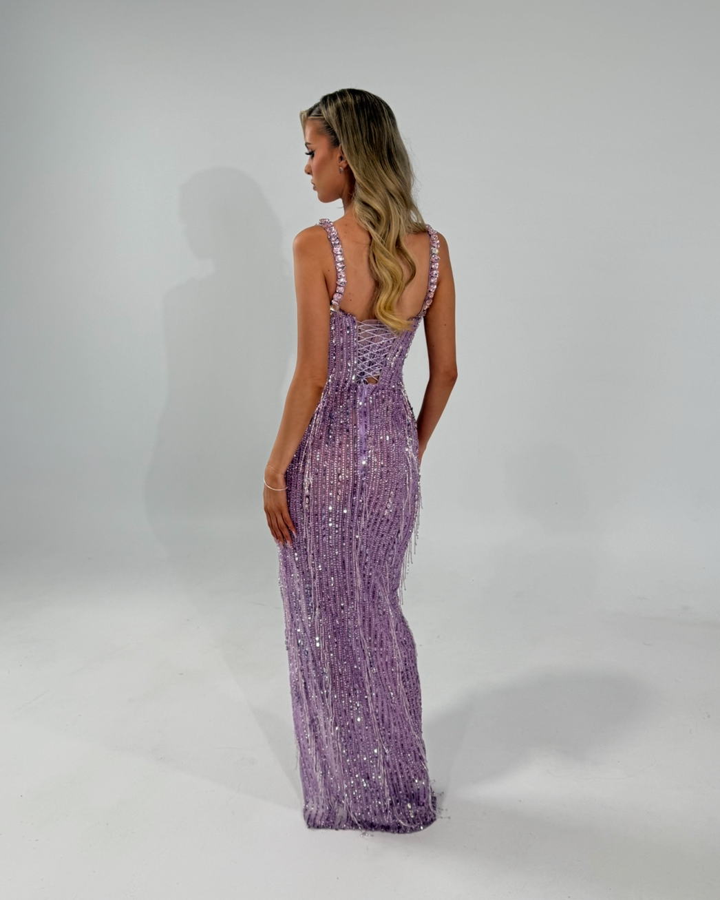 Albina Dyla Strap Corset Long Dress