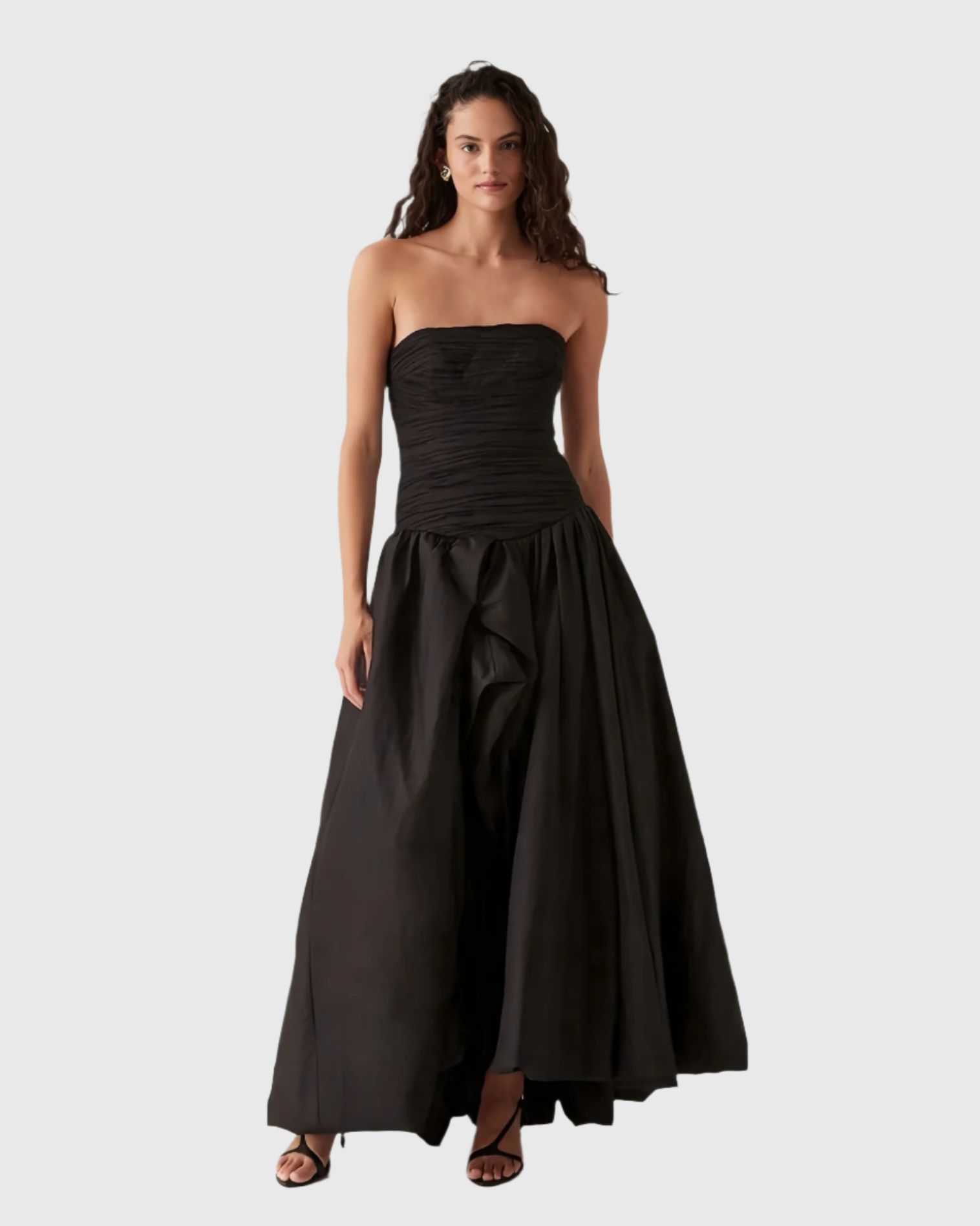 Aje Black Violette Bubble Hem Maxi Dress