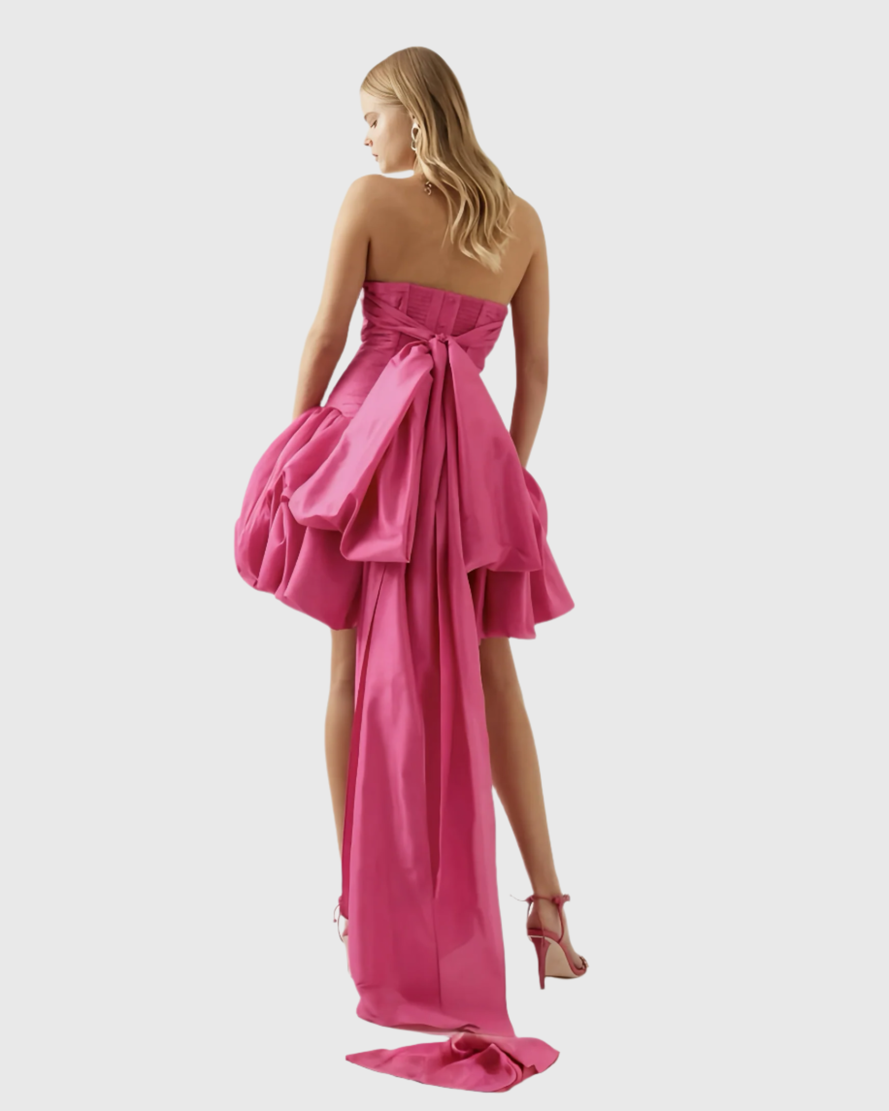 Aje Piacere Bubble Hem Pink Mini Dress