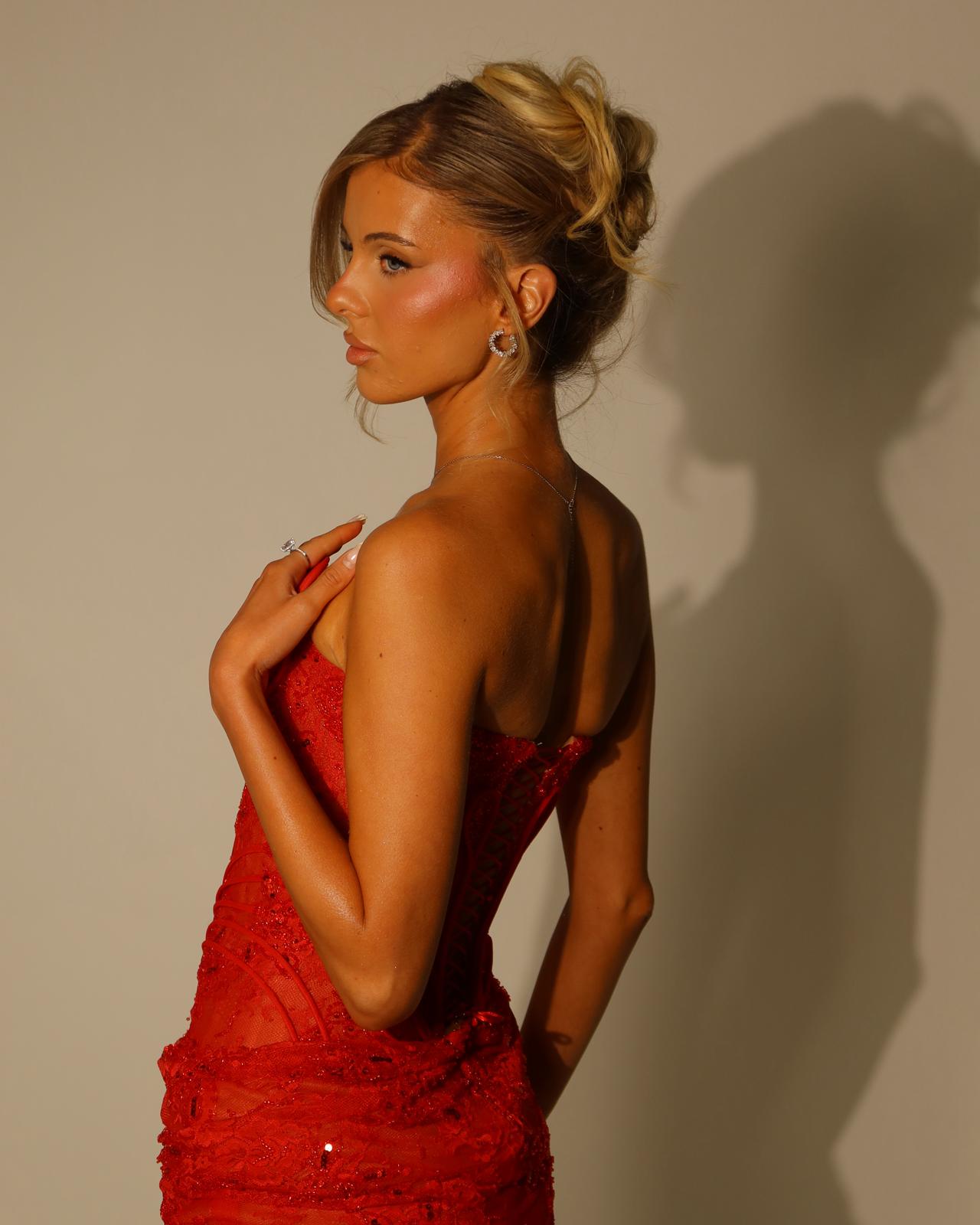 Zaure Red Serena Dress