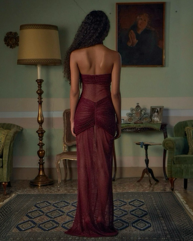 Mirror Palais Starlite Dress in Burgundy