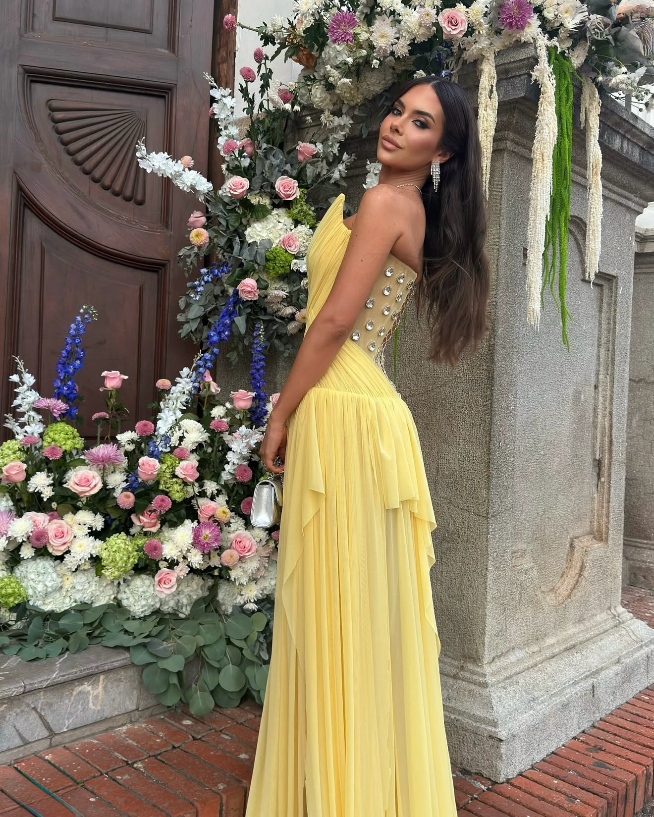OXA Couture Aurelia gown in Yellow
