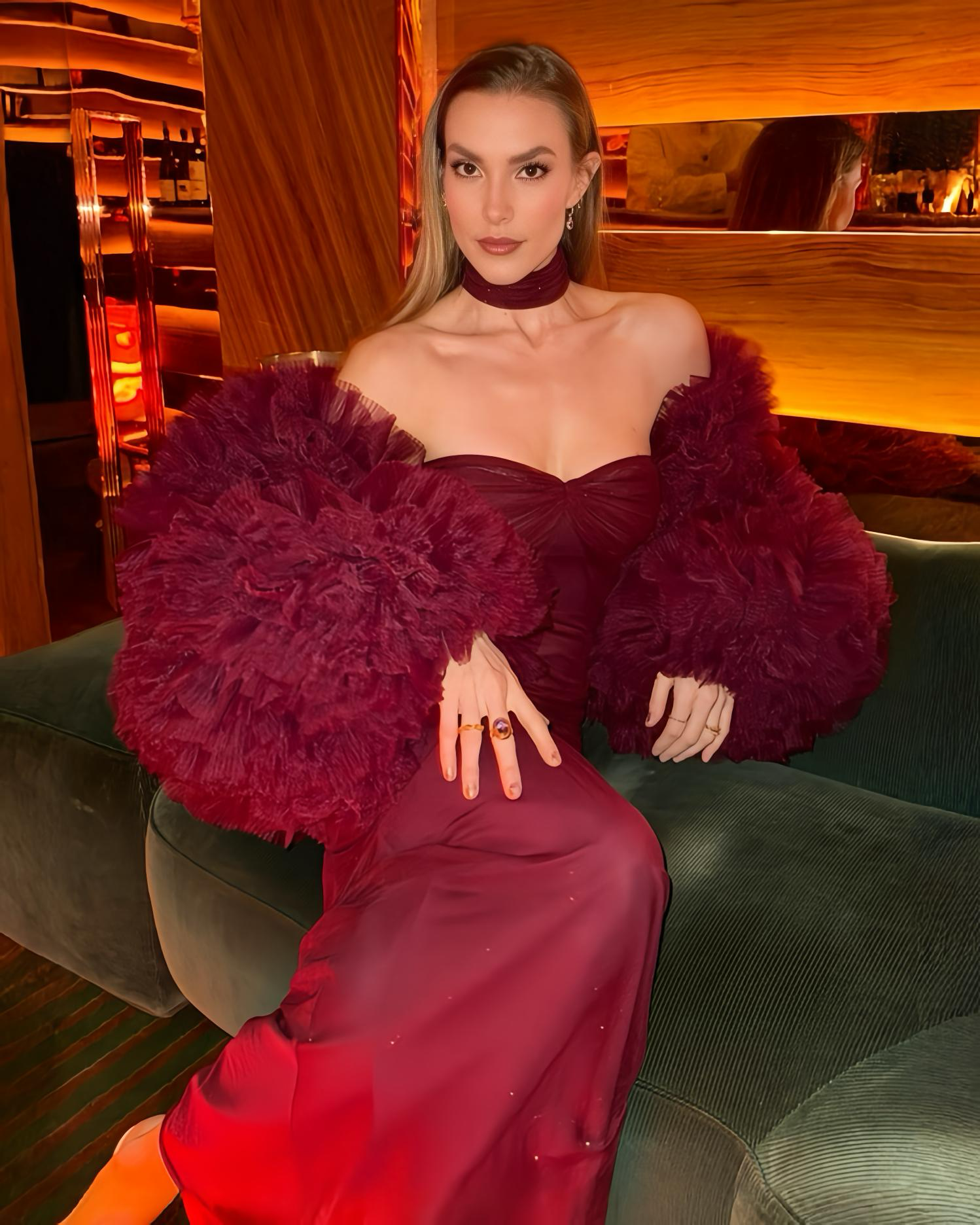 Mirror Palais Starlite Dress in Burgundy