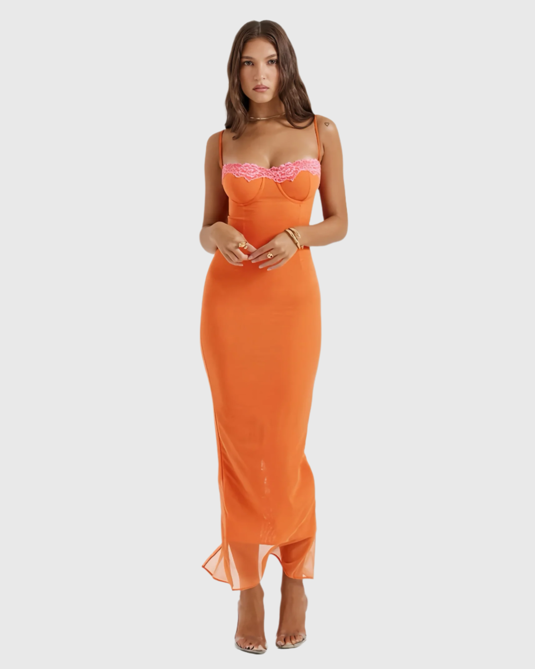 House of CB Aiza Flame Orange Dress