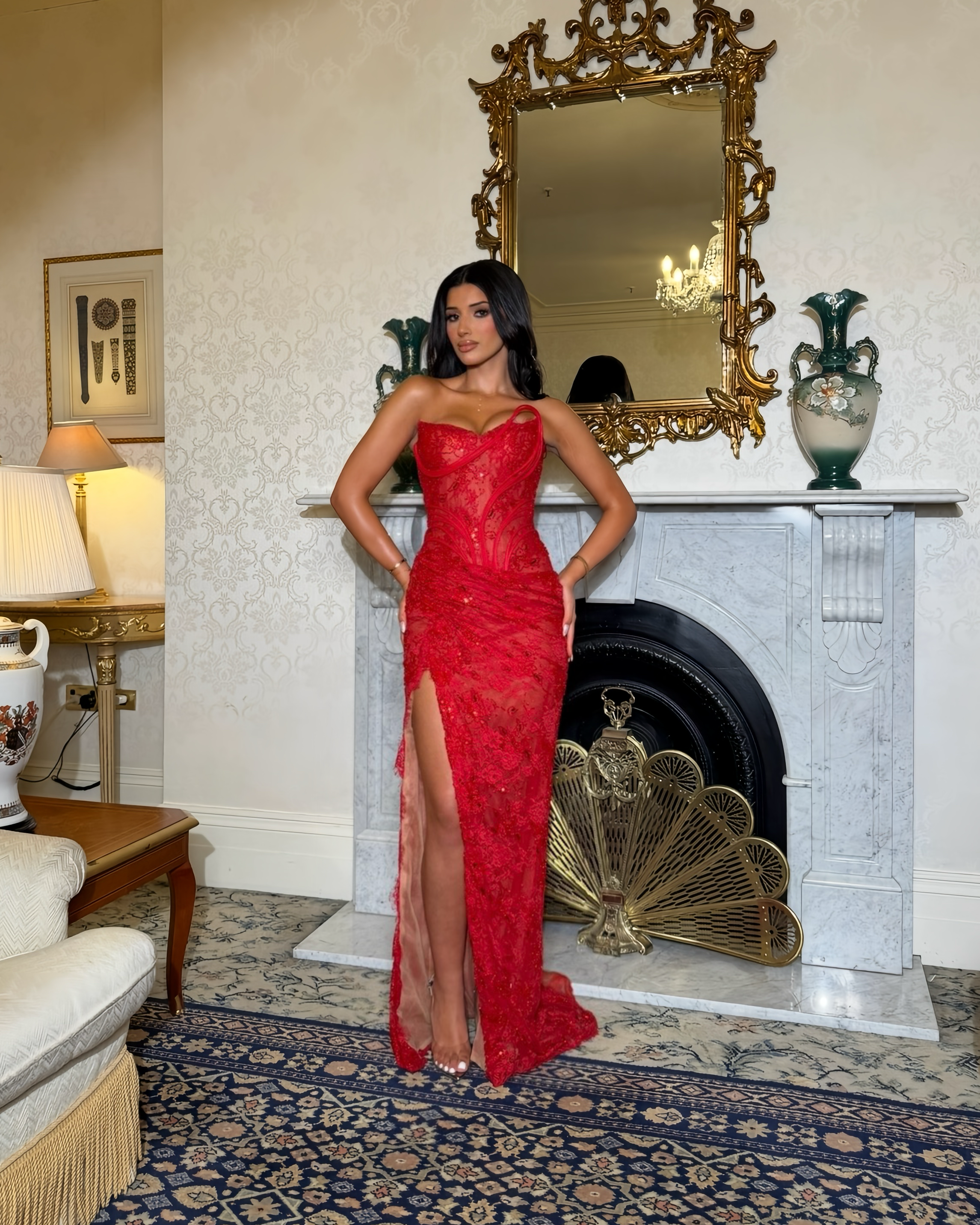 Zaure Red Serena Dress