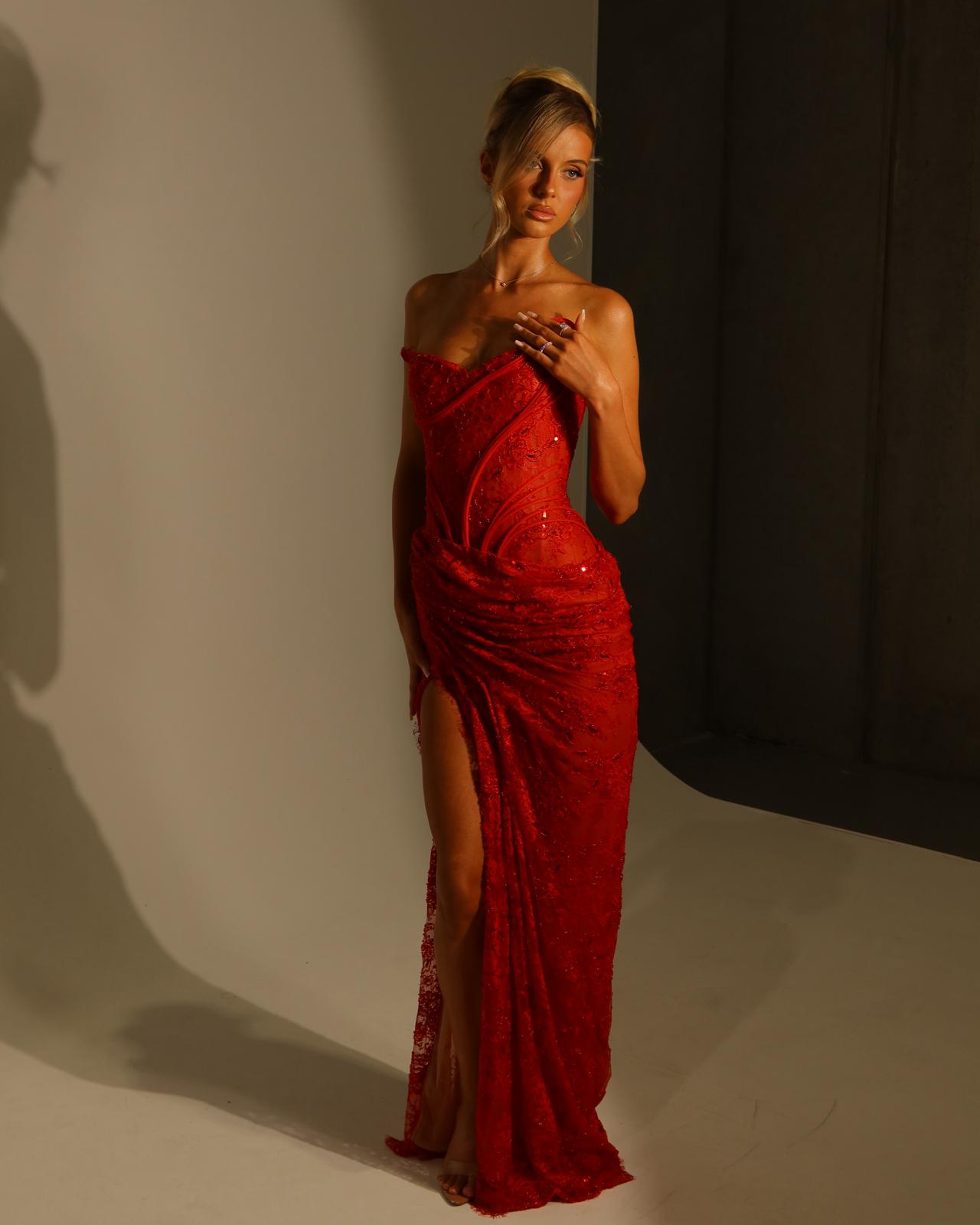 Zaure Red Serena Dress